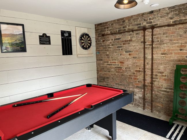 Games Room with pool table and darts