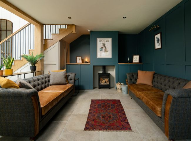 The Grand Barn Snug with Log Stove